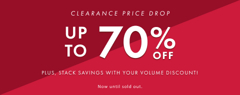 costume clearance event. more styles with major savings. stack your volume discount for even more savings.